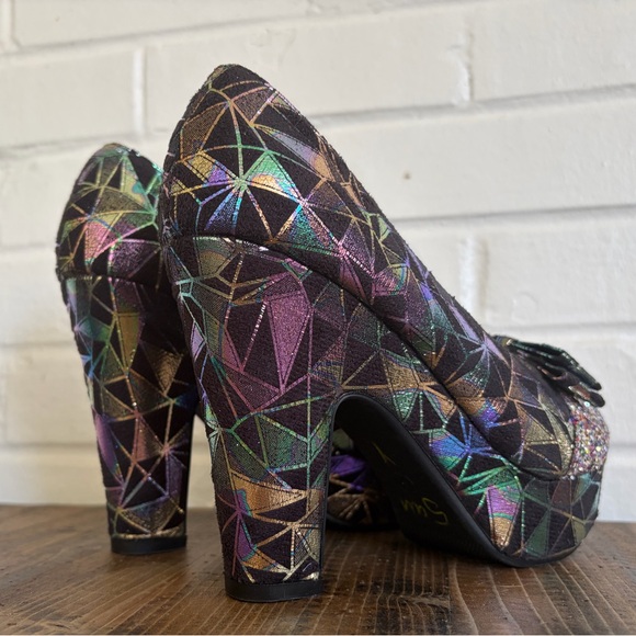 TEMU Multicolor Geometric Platform Heels, SZ EU37 (6.5) NWOB - Picture 2 of 8